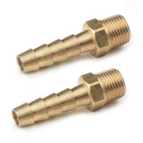 Empi 9103 Straight Brass Fuel Fittings, Male 1/8" NPT X 1/4" Barbed, Pair - Moore Parts