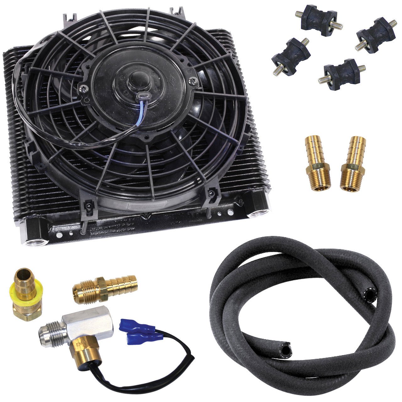 Empi 9293 Mesa 96 Plate Oil Cooler/Electric Fan Kit W/Fan Thermostat, Hose - Moore Parts