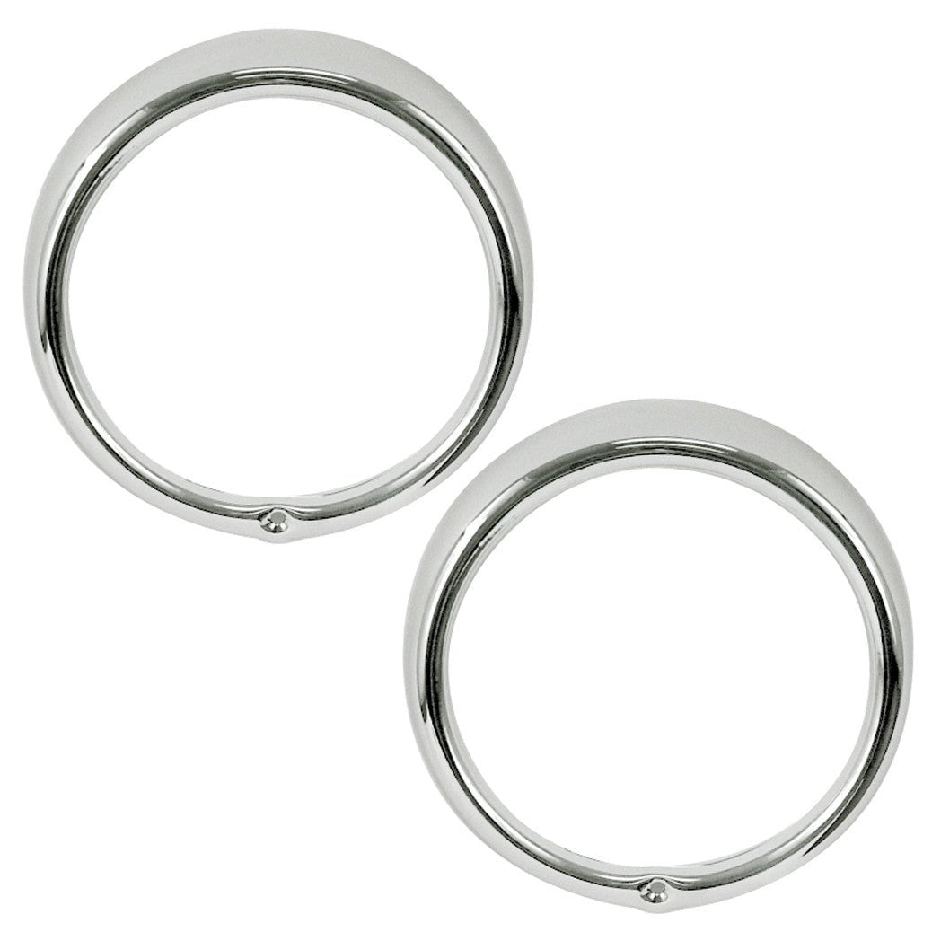 Empi 9479 Chrome Headlight Rings, Vw Bug, Vw Bus, Type 3 Vw Squareback, Pair - Moore Parts