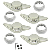 Empi 9620 Chrome Wheel Center Knock - Offs / 2 Spoke Spinners, Set Of 4 - Moore Parts
