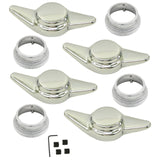 Empi 9620 Chrome Wheel Center Knock - Offs / 2 Spoke Spinners, Set Of 4 - Moore Parts