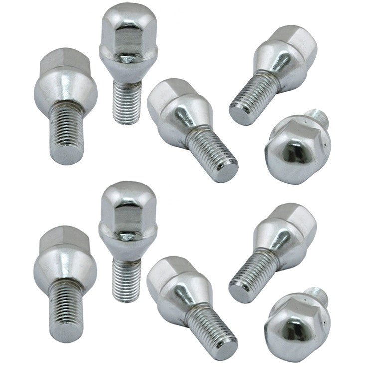 Empi 9711 Chrome Lug Bolts 60 Degree Taper W/12mm X 1.5 Thread - Set Of 10 - Moore Parts