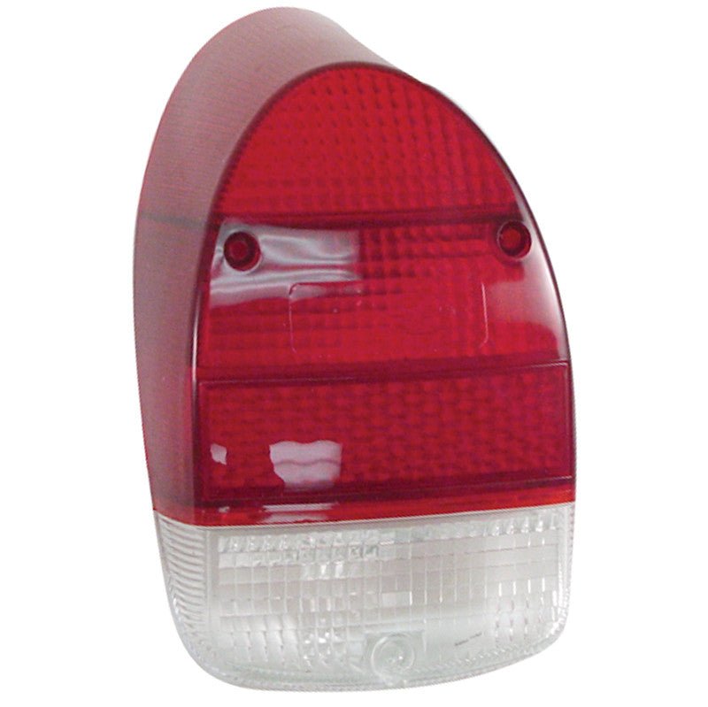 Empi 98 - 1077 Left Or Right Tail Light Lens 1968 - 70 Vw Bug, Red/White Lens, Each - Moore Parts
