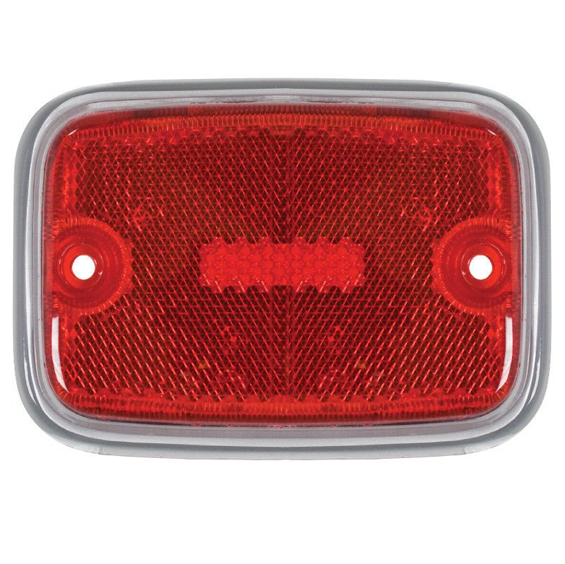 Empi 98 - 9510 Side Marker Lens Type 2 Vw Bus 1970 - 1974, Red/Silver, Each - Moore Parts