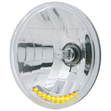 Halogen Crystal Headlight Bulb 7" Round 65/55W 10 Auxiliary Led Lights - Moore Parts