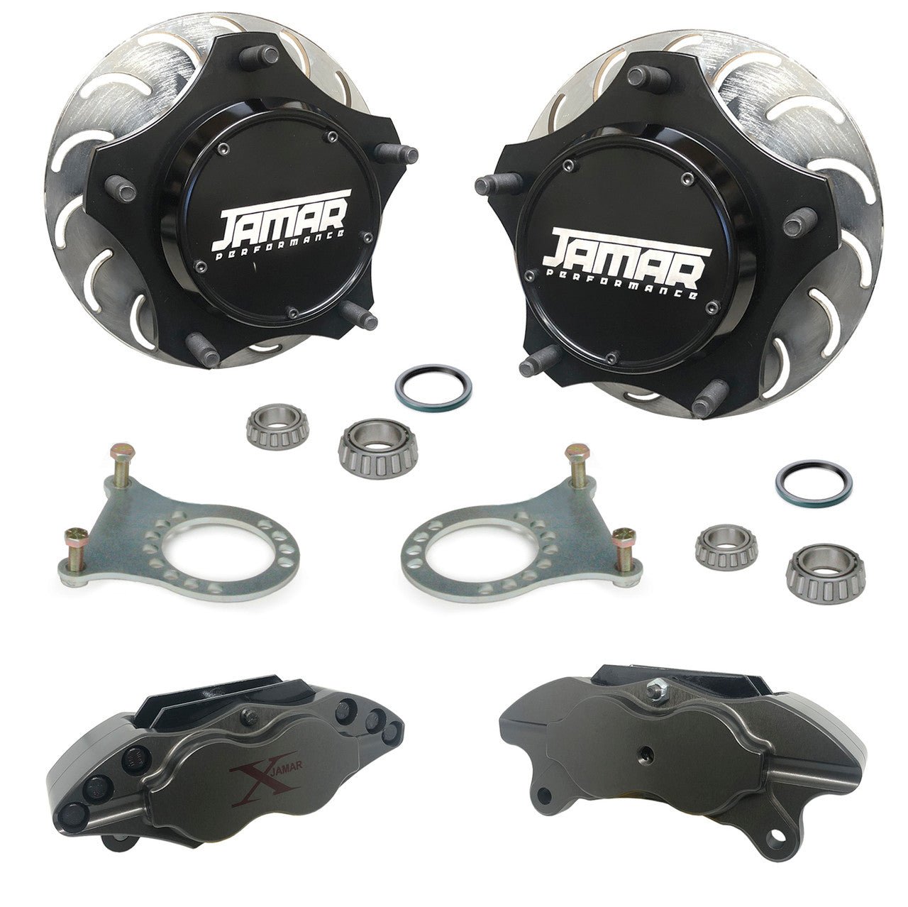 Jamar Performance USA Pro - X Front Disc Brake Kit, Combo Spindles 4 Piston Calipers - Moore Parts