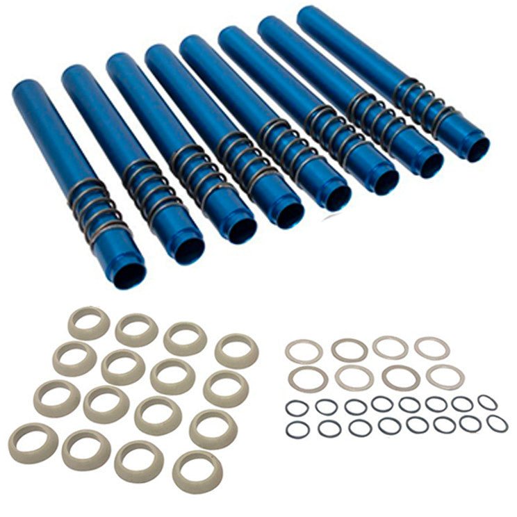 JayCee Vw Bug Pushrod Tubes, Leak Proof. Blue Anodized Finish. Set Of 8 - Moore Parts