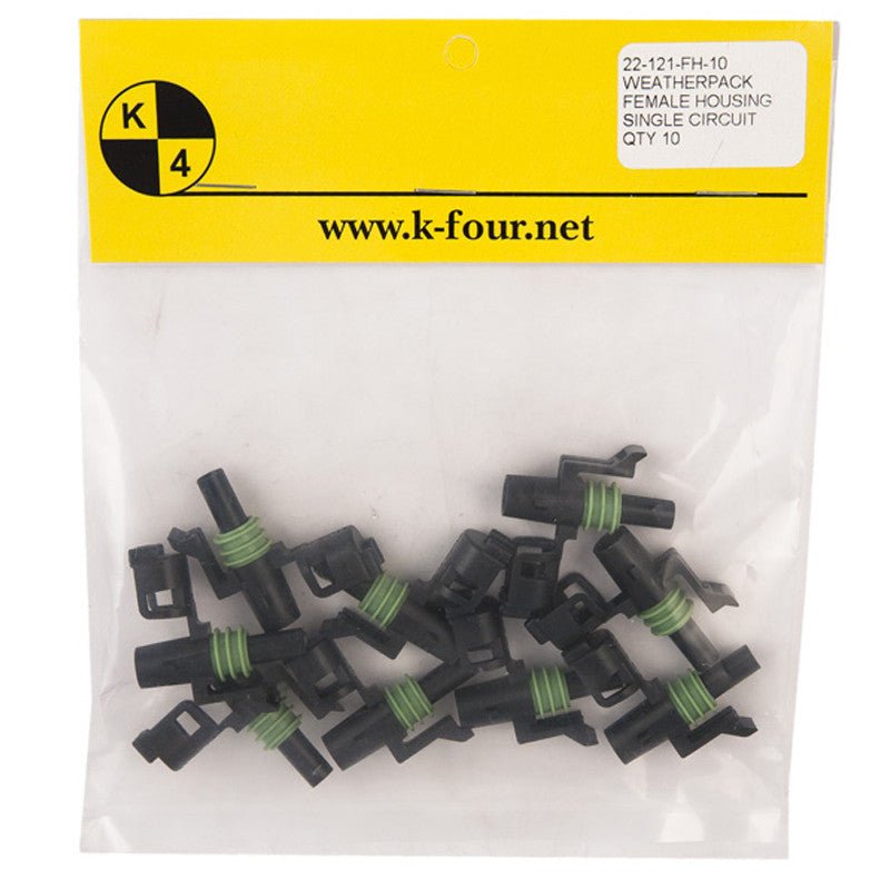 K4 1 Circuit Weather Pak Connector Housing (Female Side) USA Made, 10 Pack - Moore Parts