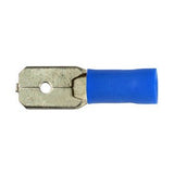 K4 1/4" Blue Male Slide On Terminal For 14 - 16 Gauge Wire/Qty 12 Pack - Moore Parts