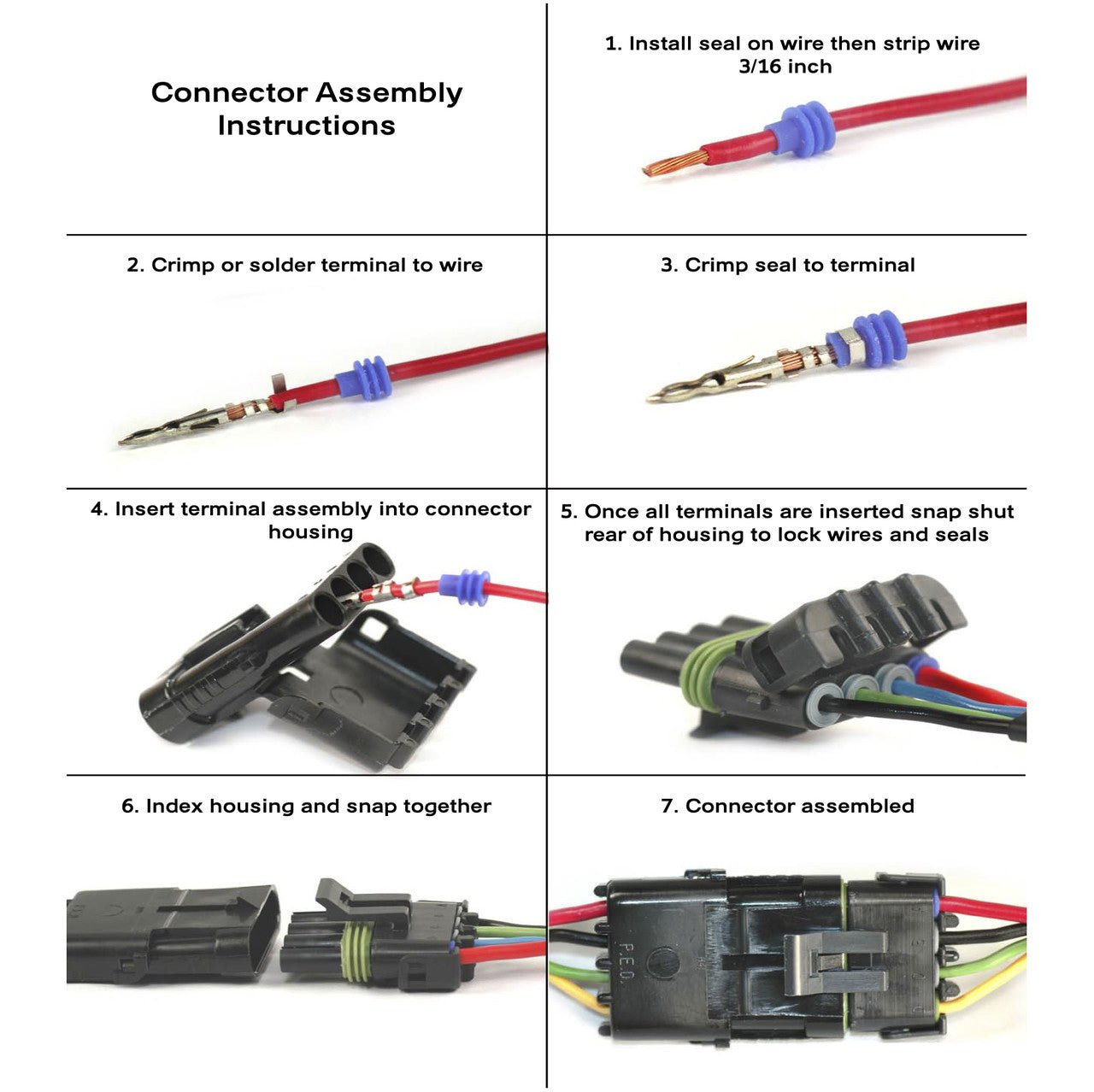 K4 5 Circuit Weather Pak Connector Housing Set, USA Made, Each - Moore Parts