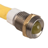 K4 Amber 12V LED Indicator Light W/Chrome Bezel .328" Mounting Hole 17 - 102 - Moore Parts