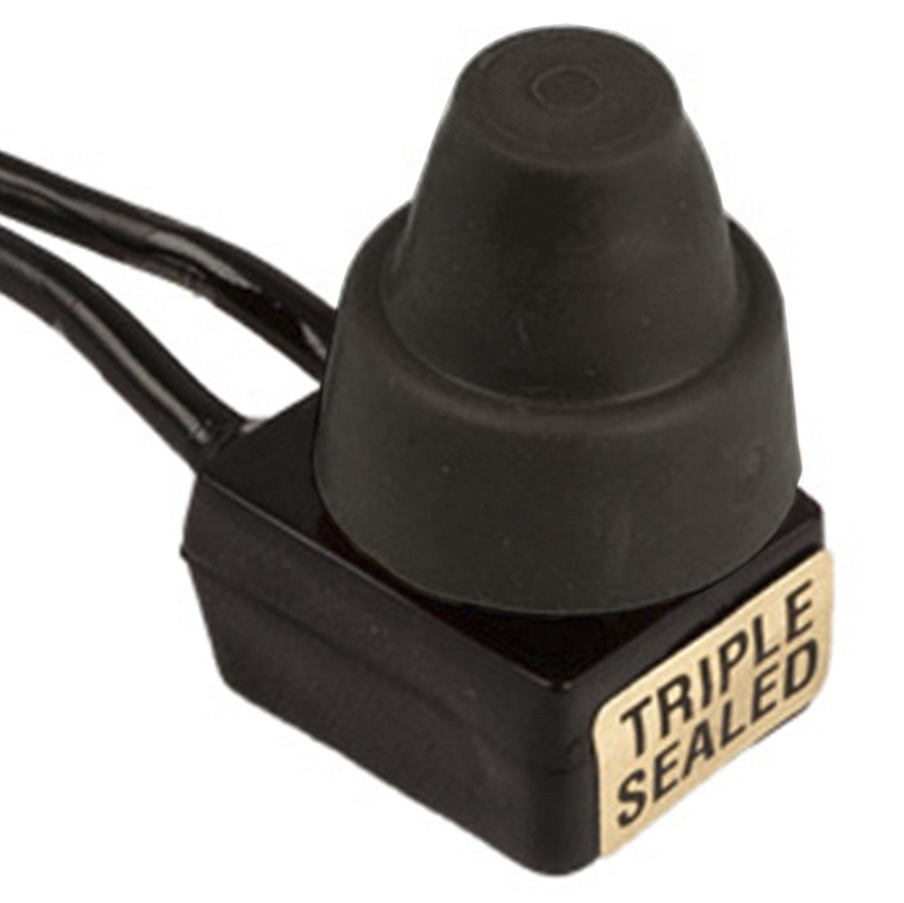 K4 Black Mini Push Button On - Momentary Off Triple Sealed Switch 12V 5Amp 13 - 133 - Moore Parts
