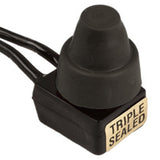 K4 Black Mini Push Button ON / Push - OFF Triple Sealed Switch 12V 10Amp 13 - 132 - Moore Parts