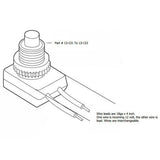 K4 Black Mini Push Button ON / Push - OFF Triple Sealed Switch 12V 10Amp 13 - 132 - Moore Parts