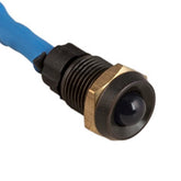 K4 Blue 12V LED Indicator Light W/Black Bezel .328" Mounting Hole 17 - 107 - Moore Parts