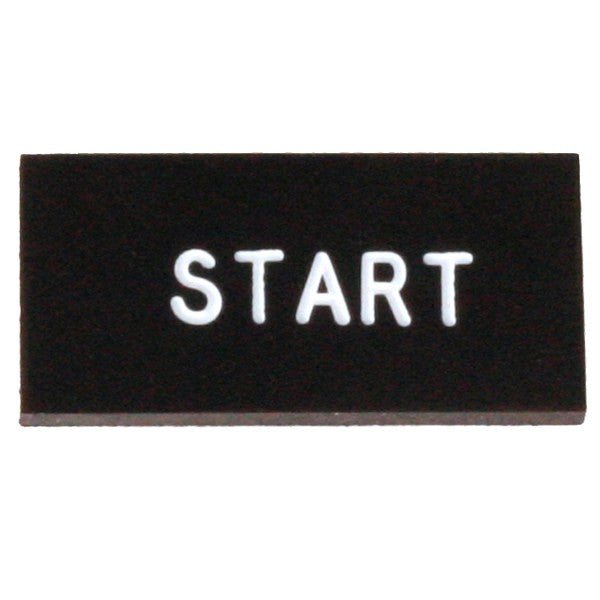 K4 Engraved "START" Toggle Switch Identification Dash Tag - Moore Parts