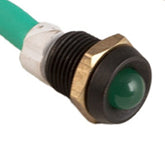 K4 Green 12V LED Indicator Light W/Black Bezel .328" Mounting Hole 17 - 104 - Moore Parts