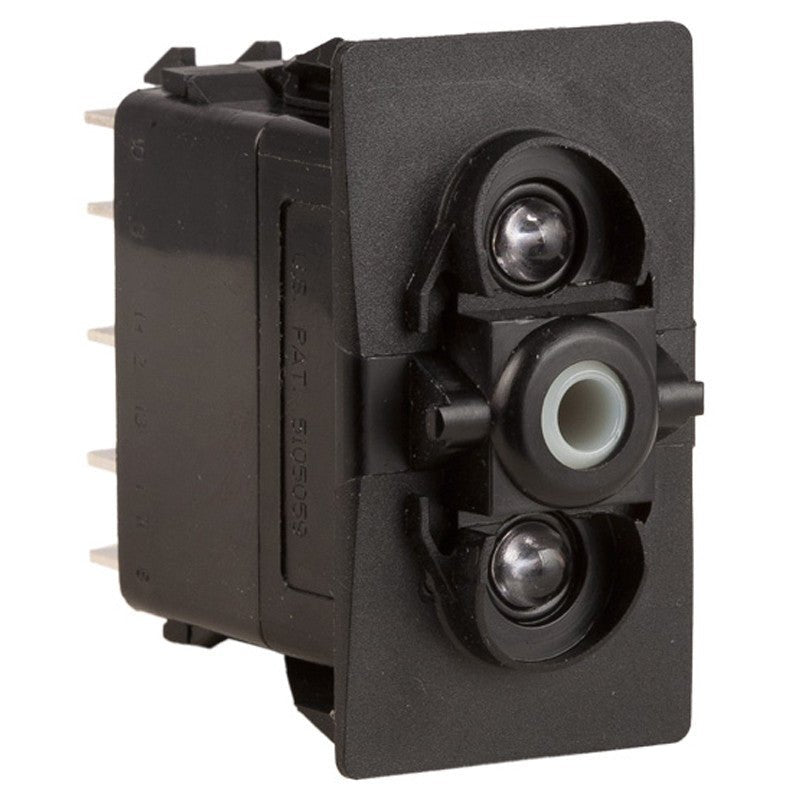 K4 MOMENT ON - OFF - MOMENT ON Contura II, III, & V Switch Body Only, Two Blue LEDs - Moore Parts