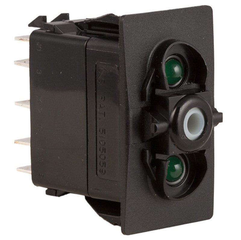 K4 MOMENT ON - OFF - MOMENT ON Contura II, III, & V Switch Body Only, Two Green LEDs - Moore Parts
