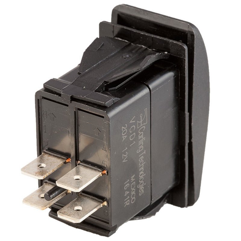 K4 OFF - ON 1 - MOMENT ON 2 Contura II Sealed Switch W/Hard Touch Black Actuator - Moore Parts