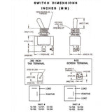 K4 Off - On Triple Sealed Switch 12 Volt 20 Amp 13 - 100 - Moore Parts