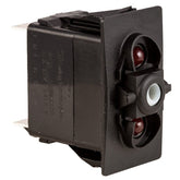 K4 ON - OFF - ON Contura II, III, & V Switch Body Only, Two Red LEDs - Moore Parts