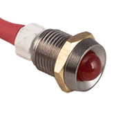 K4 Red 12V LED Indicator Light W/Chrome Bezel .328" Mounting Hole 17 - 100 - Moore Parts