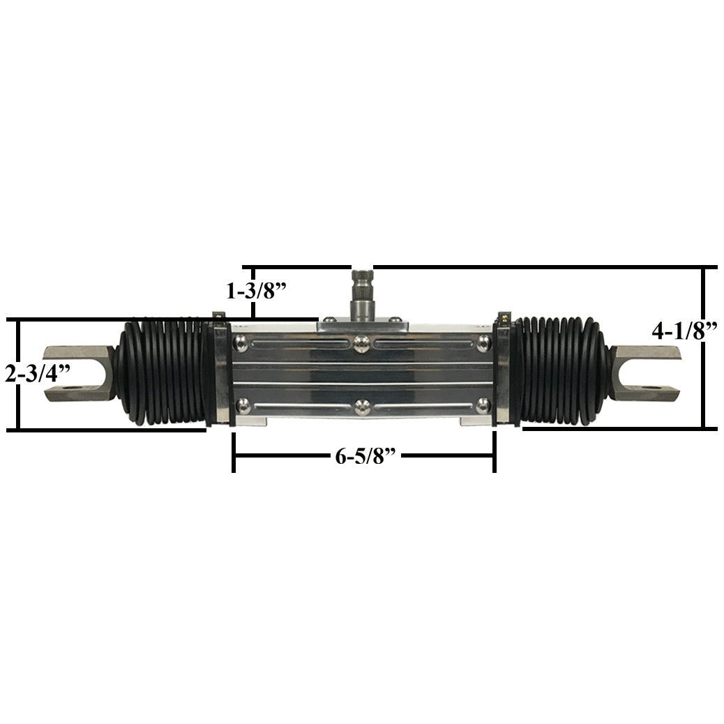 Latest Rage 425152BBK Black Billet End Load Rack & Pinion 5/8" - 36 Spline Vw Dune Buggy - Moore Parts