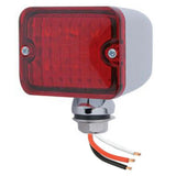 Led Mini Tail Lights. Chrome Housing With Red Lens, Pair - Moore Parts