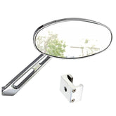 Manx Buggy Chrome Sideview Oval Mirror W/Aluminum Mount, Each - Moore Parts