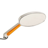 Manx Buggy Chrome Sideview Oval Mirror With LED Amber Light - Moore Parts