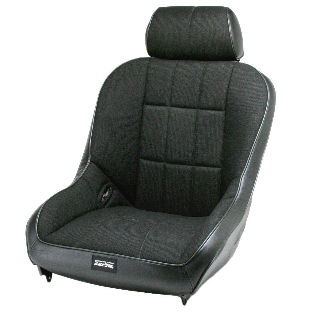 Pair - Empi 62 - 2767 Race Trim Suspension Lo - Back Seats - Black Cloth/Black Vinyl - Moore Parts