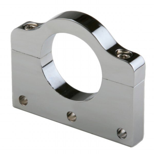 Polished Aluminum Clamp Bracket 3 Side Drilled Design For 1 - 1/2" Tube - Moore Parts