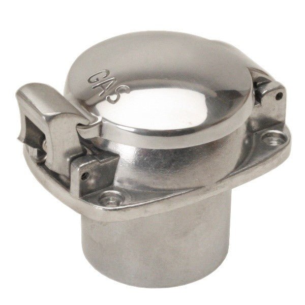 Polished Aluminum Flip Top Fuel Filler Cap With 4 Bolt Mounting Flange - Moore Parts