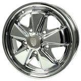 Set Of 4 15" X 4 - 1/2" Porsche 5 Lug Chrome Empi 911 Alloy Wheels & Lugs - Moore Parts