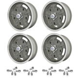 Set Of 4 15" X 5 - 1/2" Vw Bug 5 Lug Gun Metal Grey Empi Corsa Wheels & Lug Bolts - Moore Parts