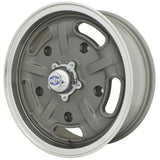 Set Of 4 15" X 5 - 1/2" Vw Bug 5 Lug Gun Metal Grey Empi Corsa Wheels & Lug Bolts - Moore Parts