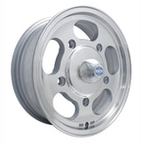 Set Of 4 15" X 5 - 1/2" Vw Bug 5 Lug Machine Finish Empi Dish Wheels & Lugs - Moore Parts