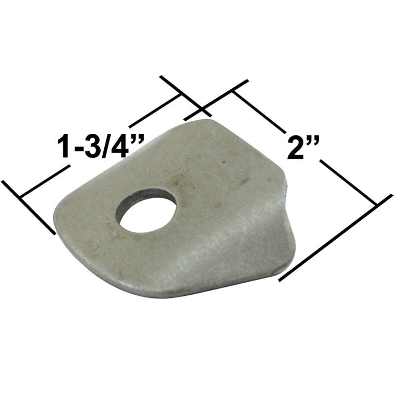 Universal Mounting Tab,3/8" Hole,1 - 3/4" Long x 2" Wide,1/16" Steel, 4 Pack - Moore Parts