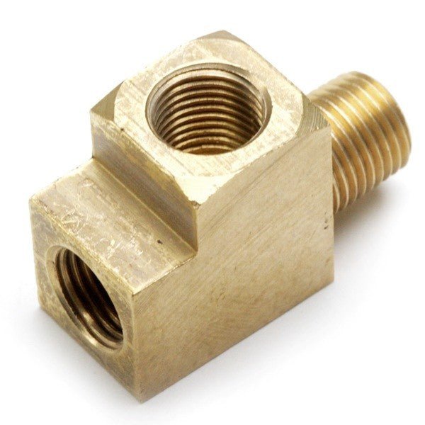 VDO 240850 Brass T Fitting F/Gauges & Senders, Male M10 x 1.0 - Female M10 x 1.0 - Moore Parts