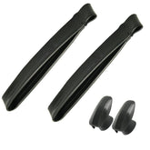 Vw Bug Black Inside Door Pillar Assist Straps & Coat Hook Caps 1961 - 67, Pair - Moore Parts