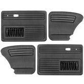 VW Bug Door Panels W/ Pockets 1965 - 1977, Set Of 4 Black Vinyl - Moore Parts