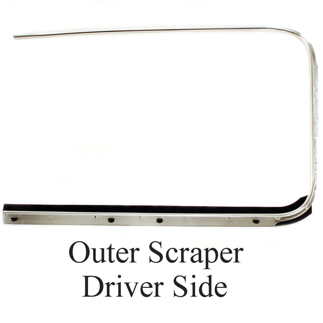 Vw Bug Door Rubber For Roll Up Window Glass, Scraper Seal Set. 1952 - 64 - Moore Parts