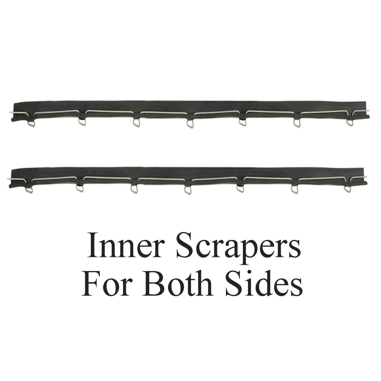 Vw Bug Door Rubber For Roll Up Window Glass, Scraper Seal Set. 1952 - 64 - Moore Parts