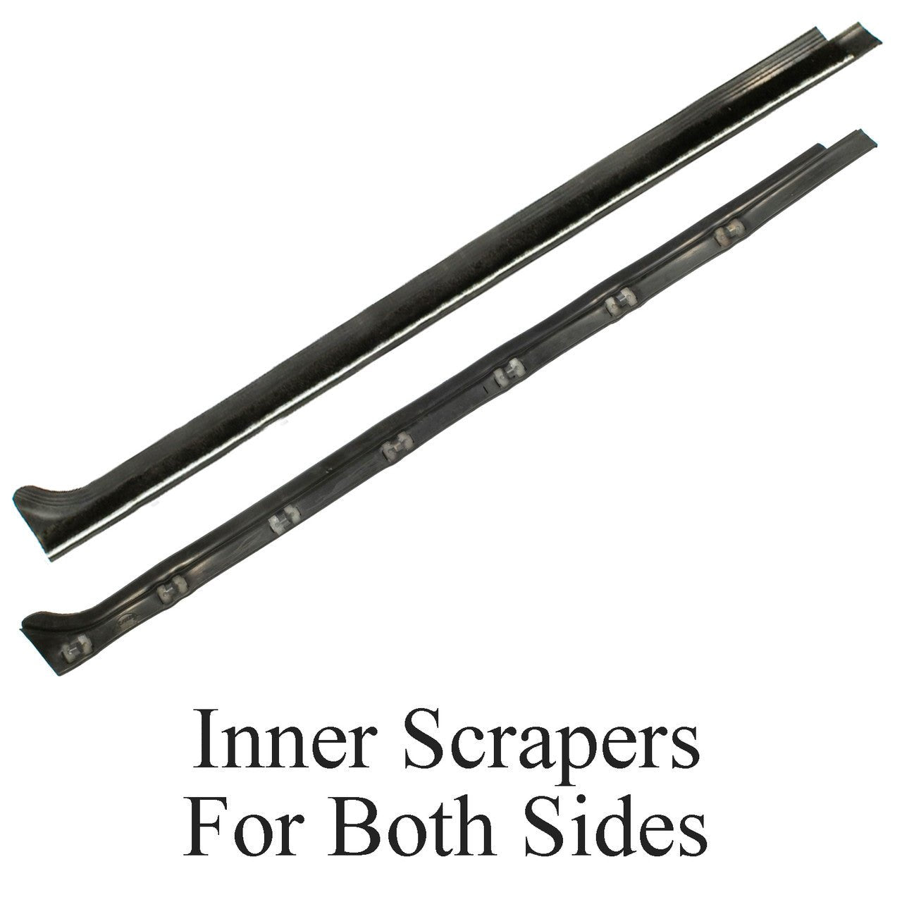 Vw Bug Door Rubber F/Roll Up Window Glass, 7 Clip Scraper Seal. 1965 - 6/1968 - Moore Parts