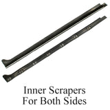 Vw Bug Door Rubber F/Roll Up Window Glass, 7 Clip Scraper Seal. 1965 - 6/1968 - Moore Parts