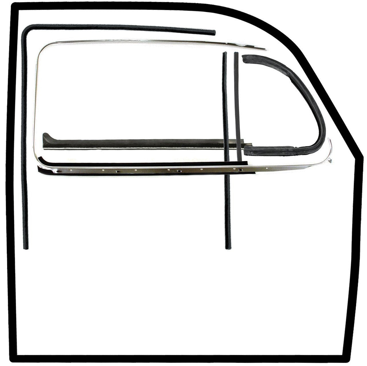 Vw Bug Door Rubber F/Roll Up Window, U Channels, Door & Vent Seals 7/1968 - 1979 - Moore Parts