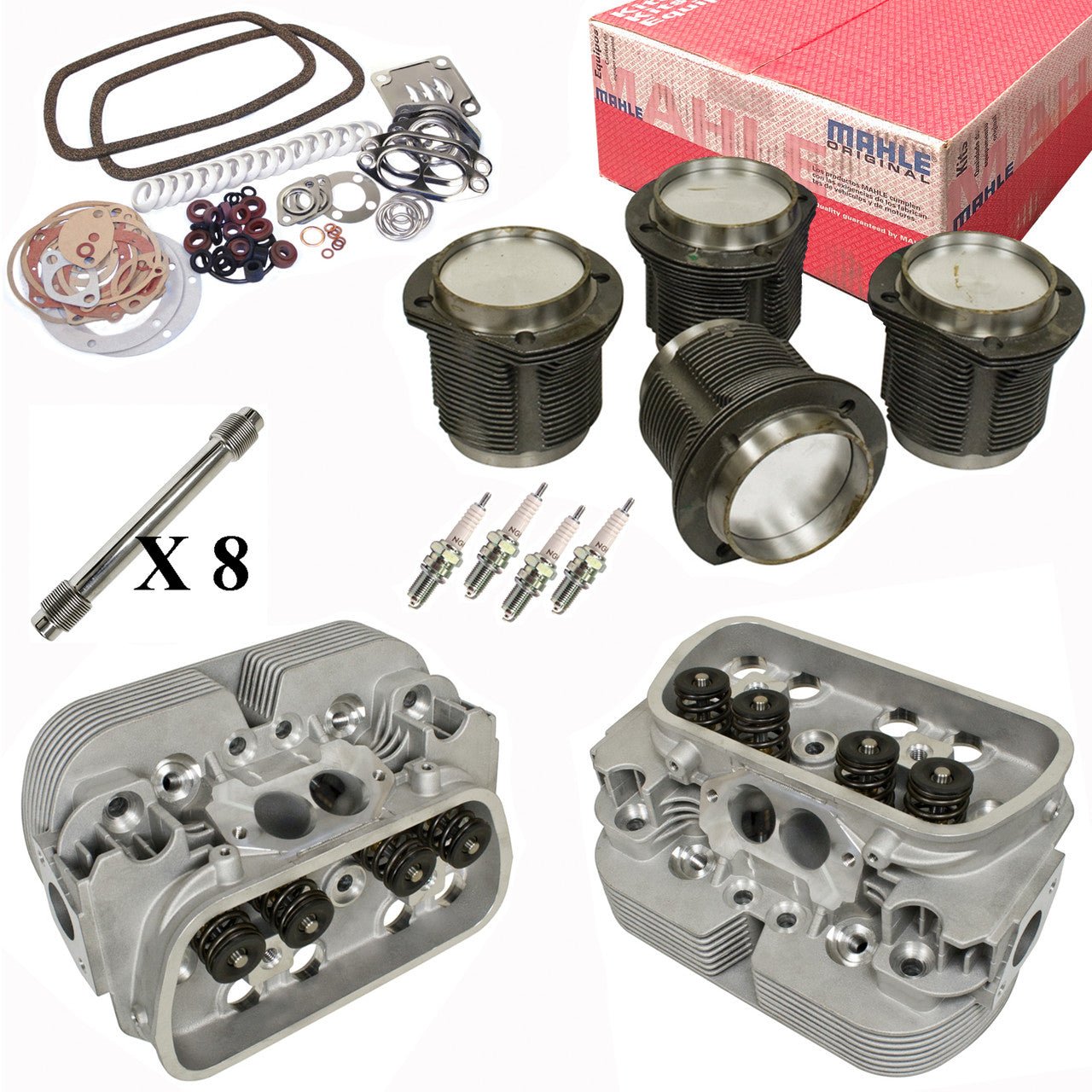 Vw Bug Engine Rebuild Kit 1914cc Air - cooled, Top End GTV - 2 Heads / Mahle Pistons - Moore Parts