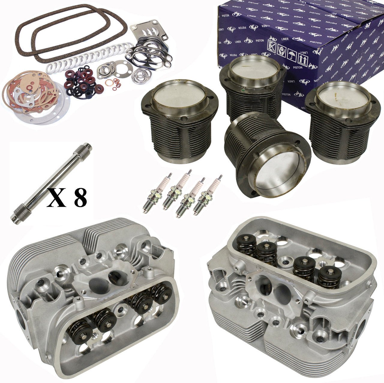 Vw Bug Engine Rebuild Kit 1914cc Air - cooled, Top End GTV - 2 Heads / Pistons - Moore Parts