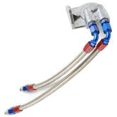 Vw Bug Full Flow Oil Filter Kit Blue & Red AN Fittings/Stainless Steel Hose - Moore Parts